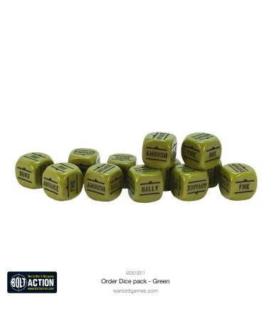 BOLT ACTION: ORDERS DICE PACK GREEN