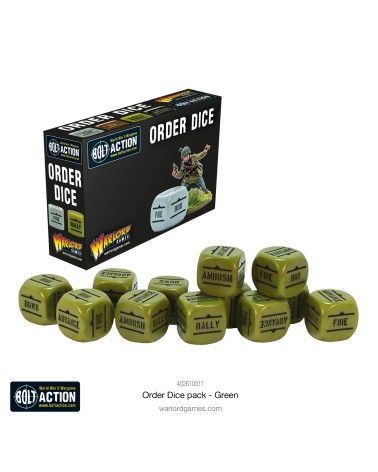 BOLT ACTION: ORDERS DICE PACK GREEN