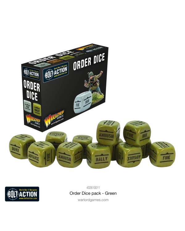 BOLT ACTION: ORDERS DICE PACK GREEN