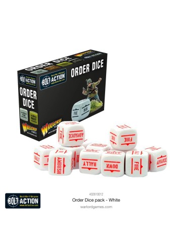 BOLT ACTION: ORDERS DICE PACK WHITE