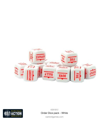 BOLT ACTION: ORDERS DICE PACK WHITE