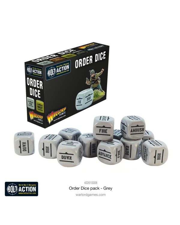 BOLT ACTION: ORDERS DICE PACK GREY