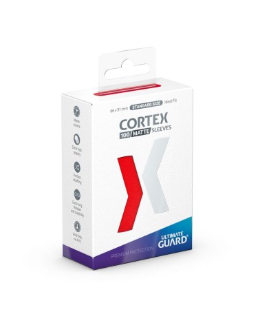 ULTIMATE GUARD CORTEX SLEEVES TAMAÑO ESTÁNDAR ROJO MATE (100)