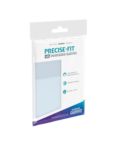 ULTIMATE GUARD PRECISE-FIT SLEEVES TAMAÑO OVERSIZED TRANSPARENTE (40)