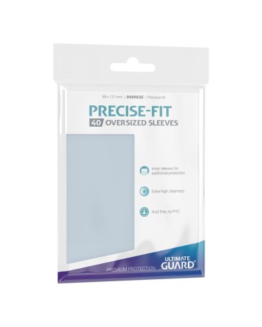 ULTIMATE GUARD PRECISE-FIT SLEEVES TAMAÑO OVERSIZED TRANSPARENTE (40)