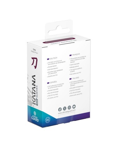 ULTIMATE GUARD KATANA SLEEVES TAMAÑO ESTÁNDAR RADIANT PLUM (100)