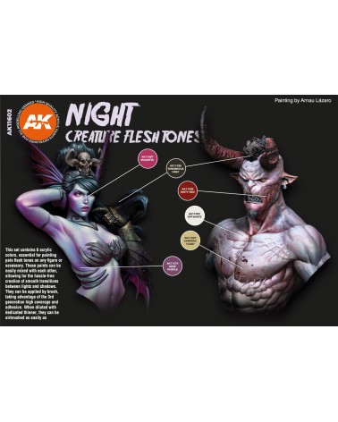 NIGHT CREATURE FLESH TONES COLORS SET