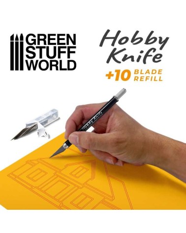 BLACK HOBBY KNIFE WITH SPARE BLADES