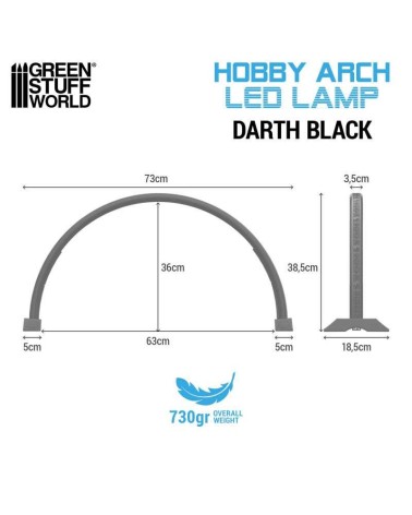 HOBBY ARCH LED LAMP - DARTH BLACK