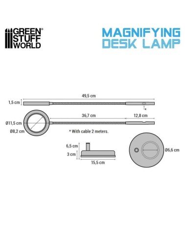 MAGNIFYING DESK LAMP - NEGRO/BLACK