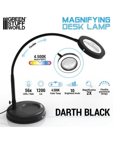 MAGNIFYING DESK LAMP - NEGRO/BLACK