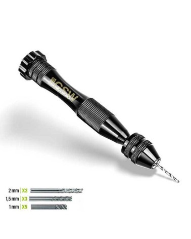 BLACK HAND DRILL WITH 10X DRILL BITS