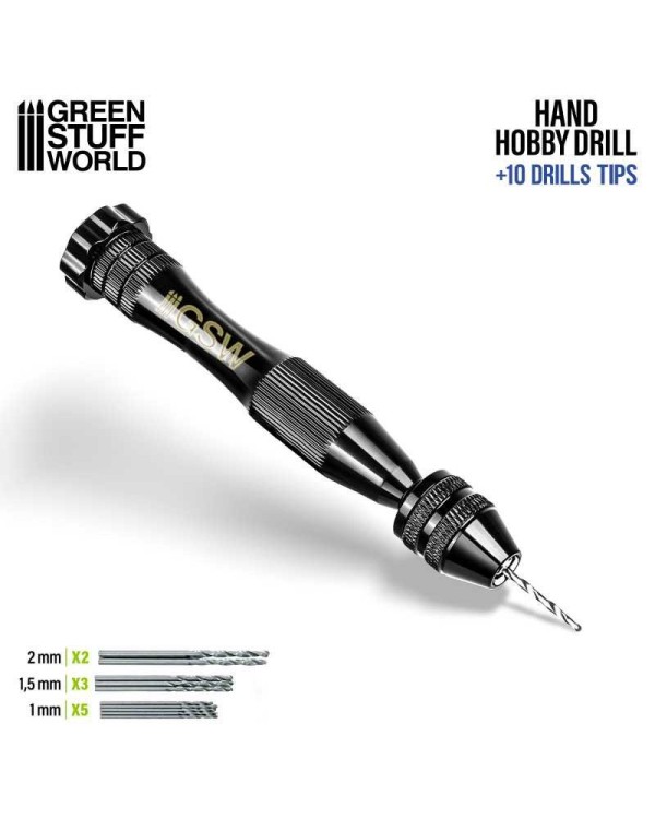 BLACK HAND DRILL WITH 10X DRILL BITS