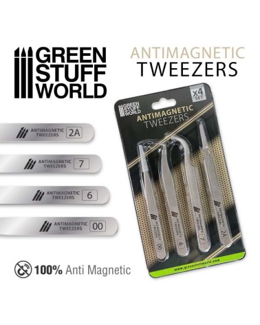 ANTI-MAGNETIC TWEEZERS SET X4