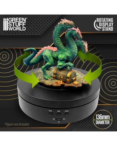 ROTATING DISPLAY STAND - TURNPLATE 136MM USB/BATTERIES